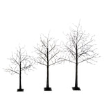 3 Pc Illuminated Halloween Tree with Purple LED Glow