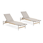 Hargrove Outdoor Patio Aluminum Chaise Lounge Set of 2