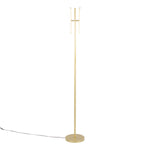 Icicle 65' Modern Swivel Floor Lamp in Gold Metal