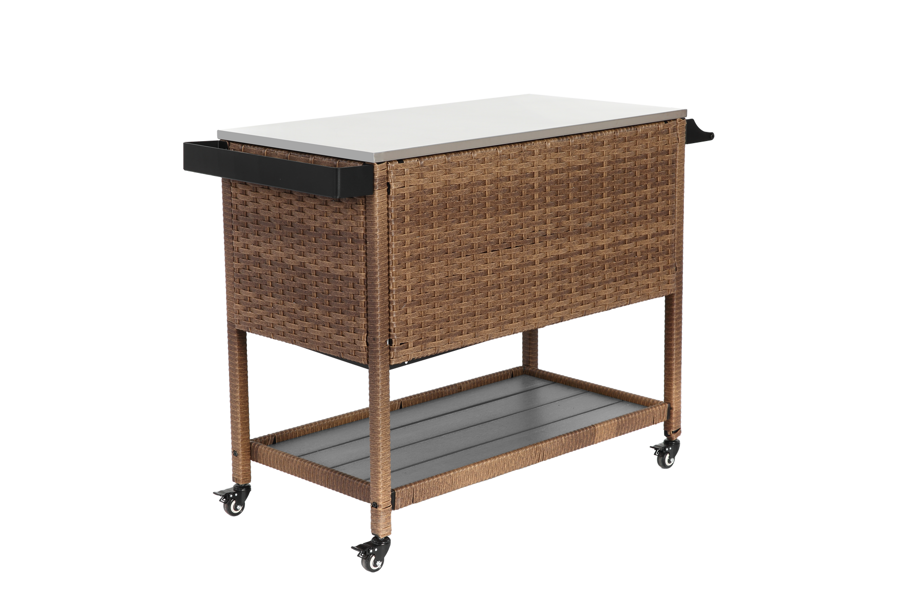 Outdoor Wicker Bar Cart