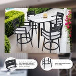Modern Outdoor Swivel Bar Chairs Set of 2
