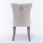Nikki Collection Modern Velvet Upholstered Dining Chair Set