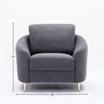 Yuina Linen Chair - Gray