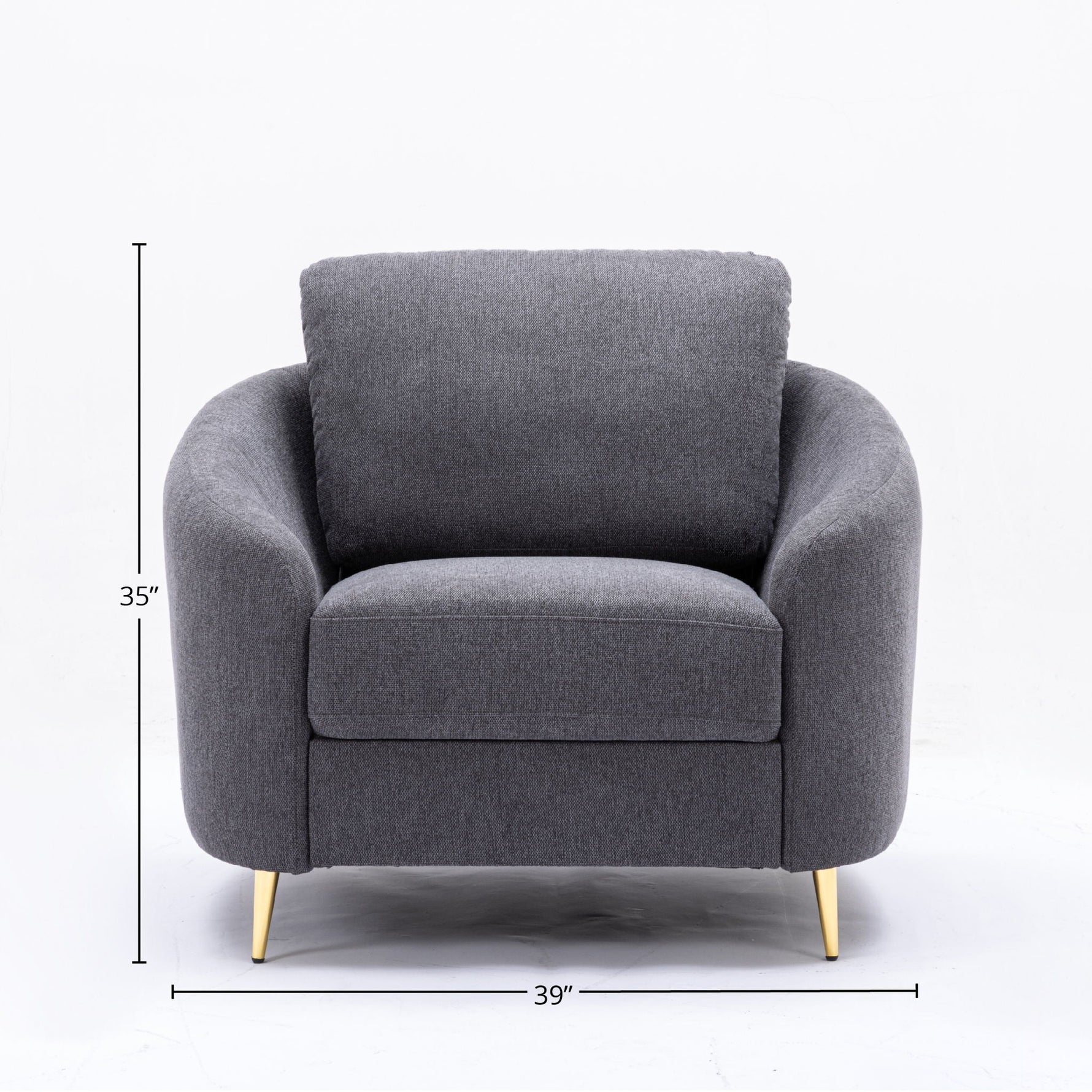 Yuina Linen Chair - Gray
