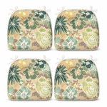 Outdoor Patio Chair Cushions - Water-Repellent U-Shape Thick Foam Seat Cushions with Ties