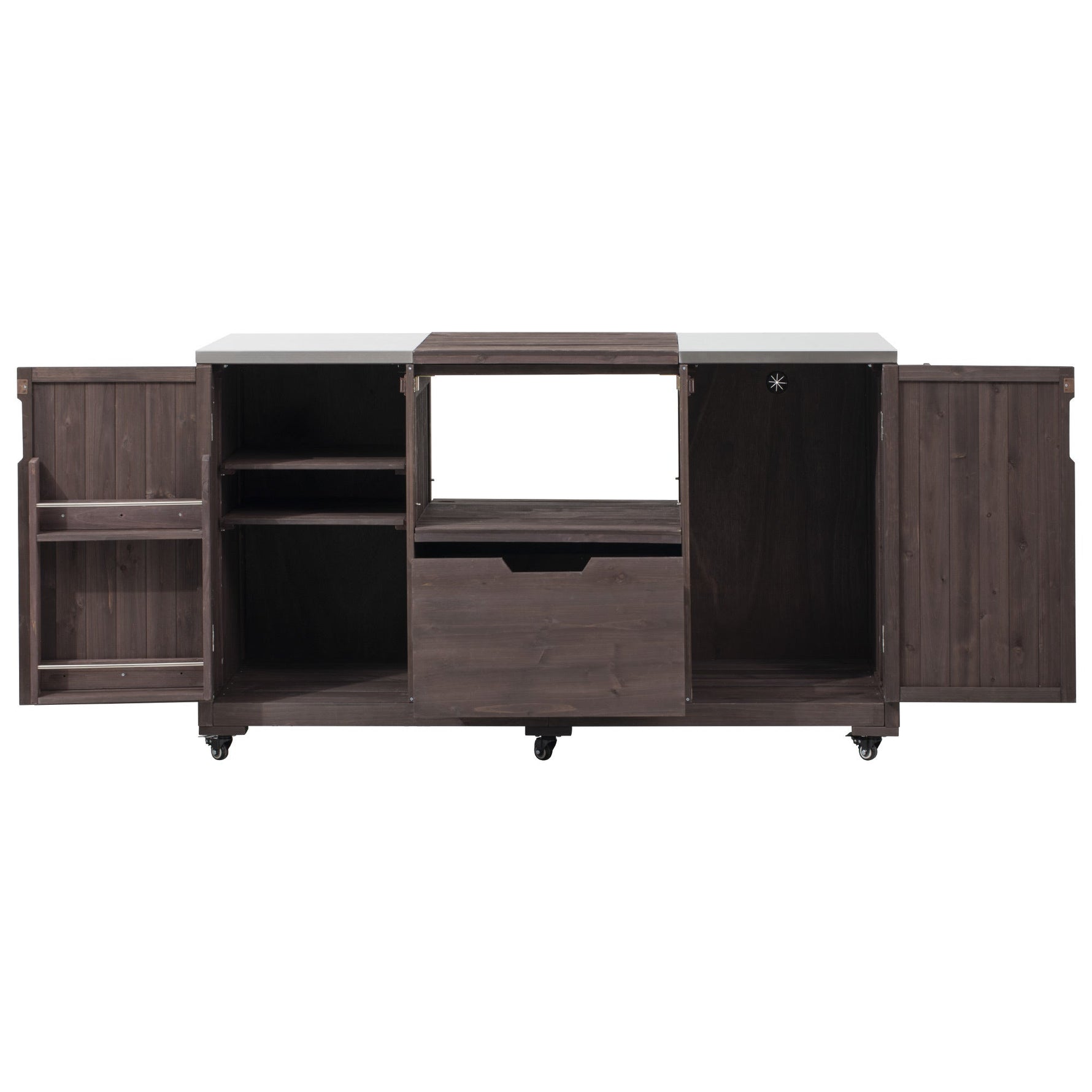 K&K 66.5' Outdoor Kitchen Island for Big Green Egg Grills