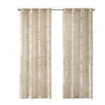 Palm Leaf Burnout Window Sheer Natural 50x84 Inches
