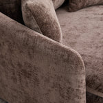 46.1" W Upholstered Oversized Swivel Accent Chair with Ottoman