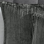 Turin 7 Piece Charcoal Crinkle Velvet Comforter Ensemble