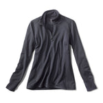 Women's Horseshoe Hills Quarter-Zip Pullover Carbon Size Medium Recycled Materials/Synthetic/Fleece Orvis