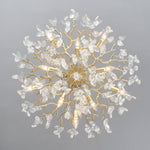 8-Light Crystal Gold Chandelier for Dining Room and Kitchen Island