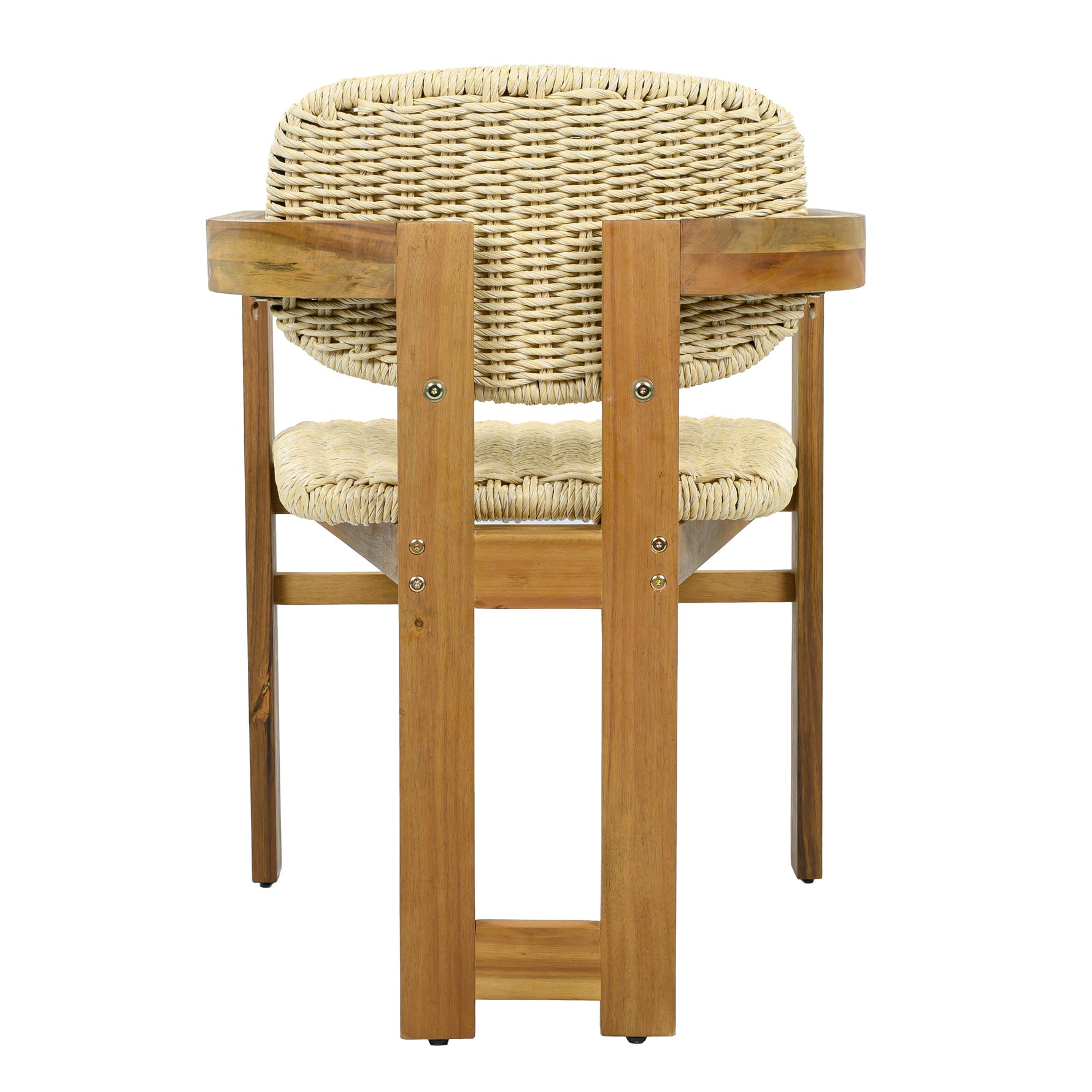 Outdoor Woven Rattan Chair Set Two Accent Chairs
