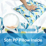 2 Pack Outdoor Waterproof Pillows - Blue Leaf (18x18 Inch)