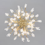 6-Light Chandelier Crystal Ceiling Lamp in Gold