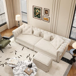 3 In 1 Convertible Sleeper Sofa Bed With Movable Ottoman
