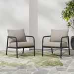 Leora Modern Minimalist Round Tube Sofa Chair with Cushions