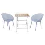 2 Pack Lounge Chair Set & Folding Square Table
