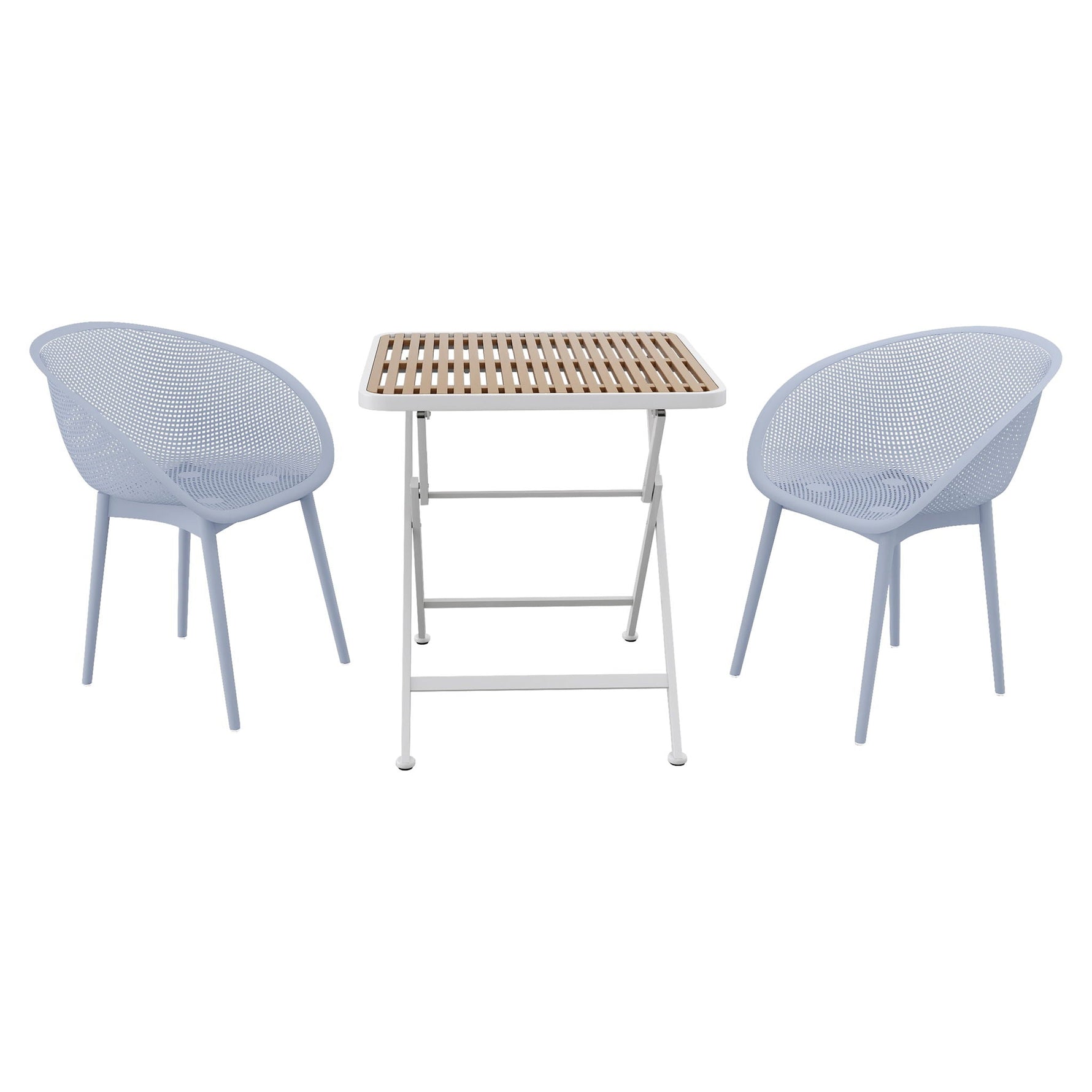 2 Pack Lounge Chair Set & Folding Square Table