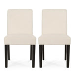 Contemporary Dining Chair With Upholstered Seating and Tapered Legs