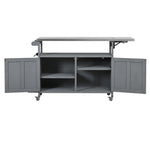 Foldable Outdoor Kitchen Island Patio Mobile Kitchen Cart