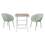 2 Pack Lounge Chair Set & Folding Square Table