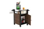 Single Door Outdoor Bar Cart with Stainless Steel Tabletop