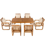7 Pieces Patio Dining Set Outdoor Dining Table and Chairs