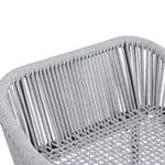 La Push Outdoor Patio Light Gray Rope Bar Stool, Set of 2