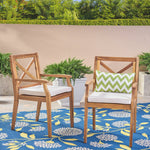 Perla Dining Chair 2-Piece Set with Cream Cushions