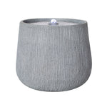 12.99' Gray Polyresin Outdoor Water Fountain with LED Light