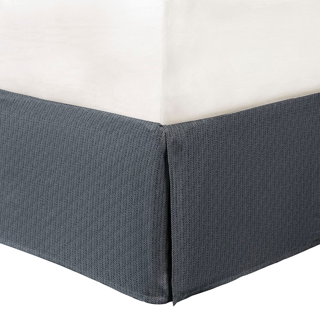 7 Piece Herringbone Comforter Set Grey Cal King
