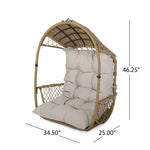 Malia Wicker Hanging Chair With Cushion