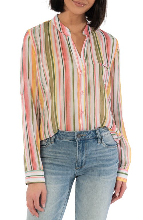 KUT from the Kloth Jasmine Chiffon Blouse - Small