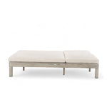TREXM 5-Position Adjustable Backrest Double Chaise Lounge Outdoor
