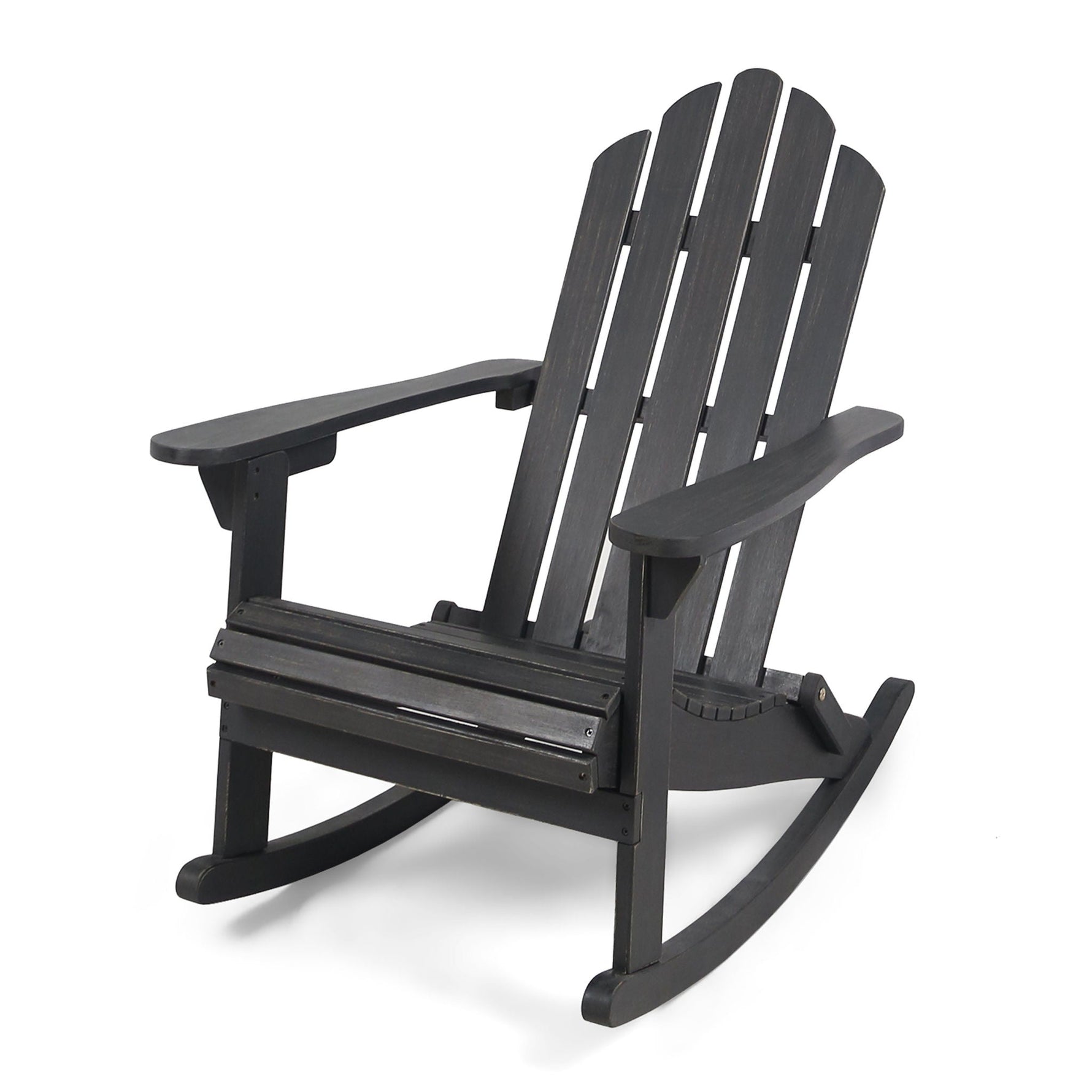 Echoes Outdoor Acacia Wood Adirondack Rocking Chair
