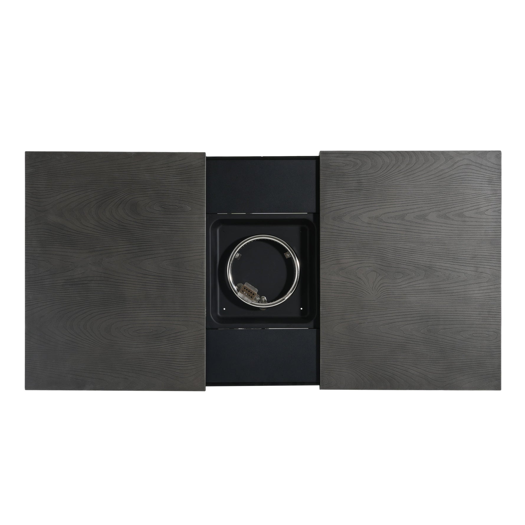 Extendable Rectangle Aluminum Alloy Fire Pit Table, 50,000 BTU