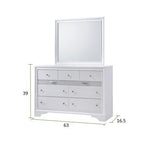 Traditional Style Queen 4 Pc Storage Bedroom Set Made with Wood in White