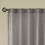 Solid Crushed Curtain Panel Pair (2 Pcs) - Grey