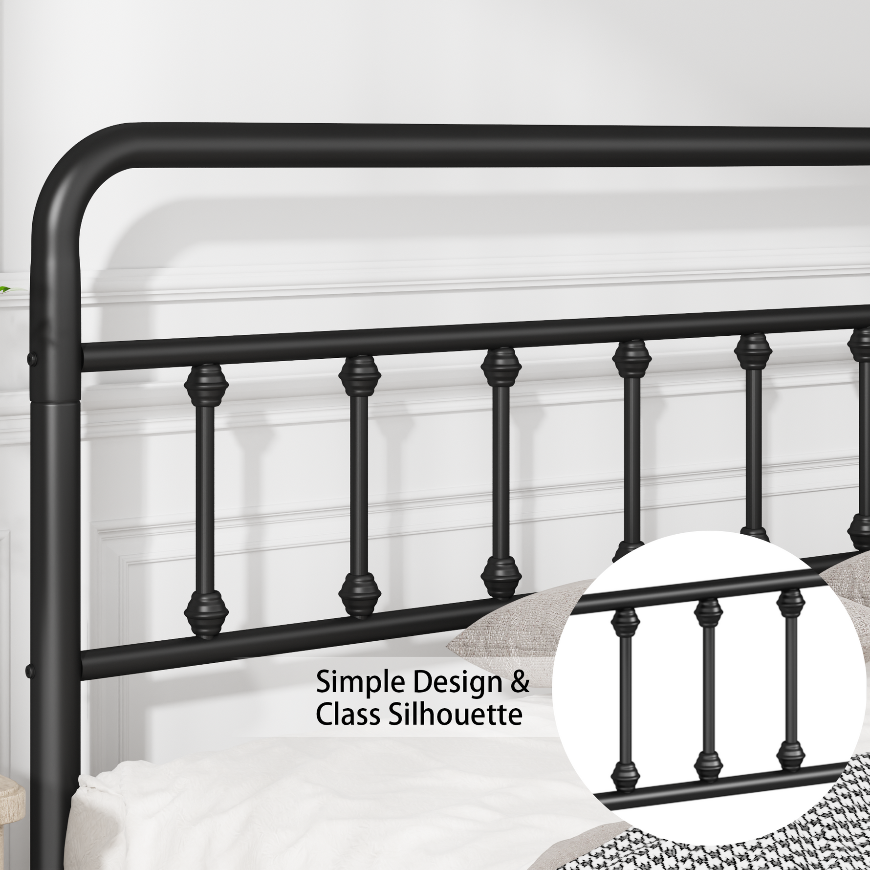 Metal Full Size Bed Frame with Headboard and Under Bed Storage