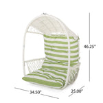 Malia Wicker Hanging Chair With Cushion