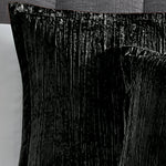Turin 7 Piece Black Crinkle Velvet Comforter Set
