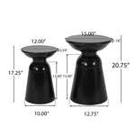 Serenita Outdoor Side Tables With Flared Design (Set of 2)