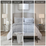 King/Cal King Back Print Long Fur Comforter Mini Set
