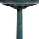 Outsunny 28'' Bird Bath Outdoor Resin Decor with Fleur De Lis Pattern