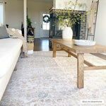 Cream Holi-2301 Washable Area Rug