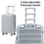 3-Piece ABS Spinner Wheel Luggage Set with Combination Lock
