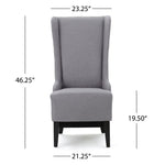 Alight Upholstered Dining Chair With High Back And Birch Wood Legs (Set of 2)