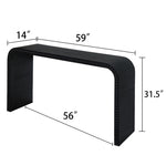 Black Wood Console Table, 59in Entryway Table
