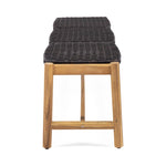 Cambria Rustic 3-Seater Outdoor Bench with Teak Finish