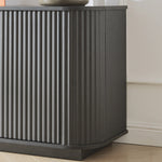 Modern 64-Inch Wavy TV Cabinet with LED Lights